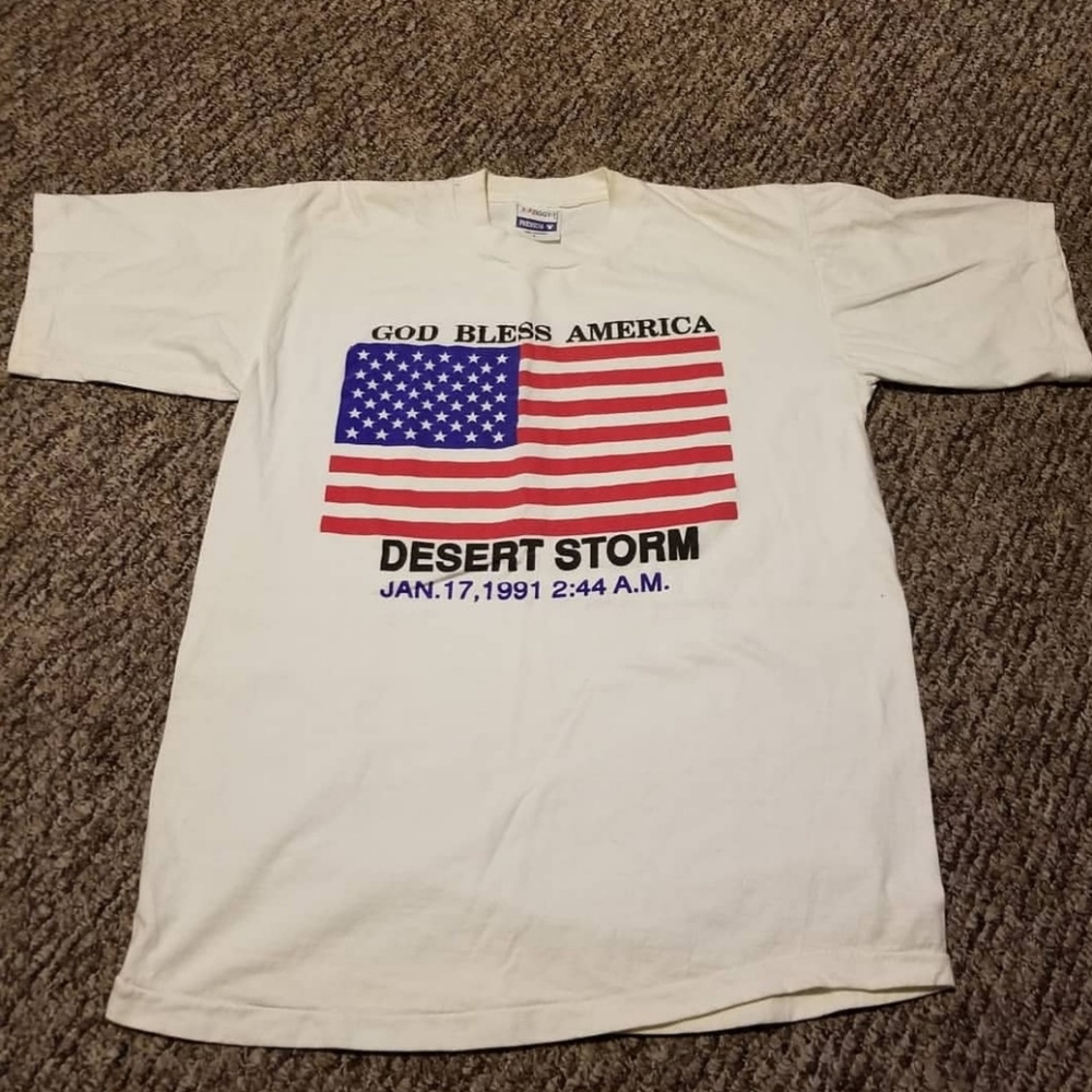 1991 God bless America desert storm shirt